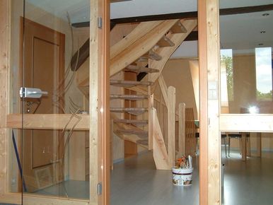 Moderne Holztreppe vom Treppenbau in Wernigerode